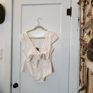 Express High/Low Tie Back Shirt